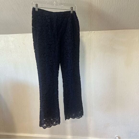 Revolve Free People Disco Lace Indigo Wild Laces Pull On Flare Pants - Picture 5 of 8